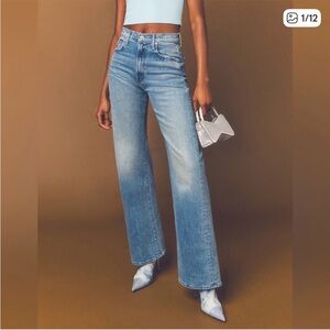 MOTHER Denim Mid Rise Tunnel Vision Sneak EUC